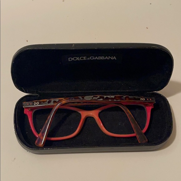 Doloc Gabbana beautiful eyeglasses red and brown - Picture 4 of 16